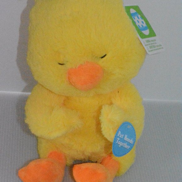 NWT Easter Yellow Praying Chick Talking Plush Toy - Picture 9 of 11